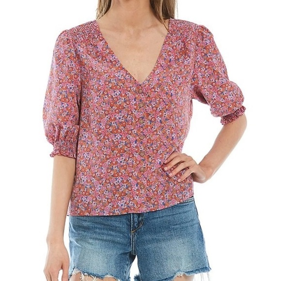 Anthropologie Tops - MAEVE ANTHROPOLOGIE Floral Blouse Sanctuary Pilcro Evereve Shirt Top
